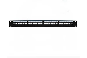 High Quality 24 Port 1U 19Inch UTP Module Patch Panel 19 Inch Blank Patch Panel for Network Cabling System