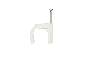 Cable Clip Manufacturer Quality Assurance PE High Quality Flat Cable Clips Cable Nail Clips Size 7mm Black White