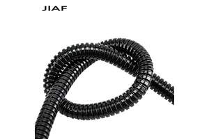 JIAF Plastic Corrugated Conduit 7-54.5mm Flame Retardant PE Hose Cable Wire Protection Black Sleeve Pipe Wire Harness Tube