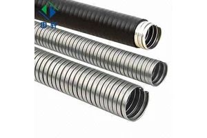 Hot Selling Black PVC Coated Corrugated Flexible Conduit Fireproof Waterproof Electrical Wiring Tube Square Lock Connection 1/2