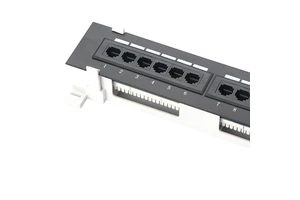 Cat6 UTP 12 Port 1U 19 Inch Keystone RJ45 Wall Mount Rack Mount Patch Panel