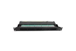 19" 1U 50 port CAT3 UTP patch panel RJ11 6P4C Telephone Voice Patch Panel Telecom Parts