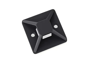 100pcs/pack Self-adhesive Self-Locking Nylon 66 Cable Tie Mounts 25mmx25mm Wall Cable Tie Base Black/White