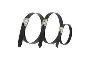 Wholesale 100pcs/bag PVC Insulated 300mm Self-Locking Wire Cable Ties Stainless Steel China Supplier
