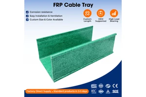 High Quality Factory Direct Sales Glass Fiber Frp Groove Cable Tray Fiberglass Trough Cable Tray Fiber Glass Profile