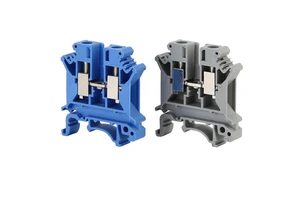 Uk2.5B Din Rail Mount Terminal Block Screw Type Wire Connector Modular Wiring Strip for Control Panel Wiring Assembly