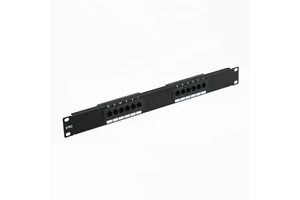 12 Port 1U 19 Inches Network UTP Cat6 Patch Panel with SPCC Cold Rolled Steel and CE ROHS Certification