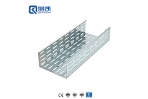 QIONGKAI Cheap Durable Perforated Pre Galvanized Solid Steel Cable Tray Manufacturer For Construction Engineering