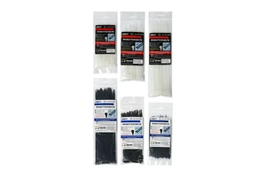Super Durable, UV Resistant Self-Locking Cable Ties with 25 Percent Increased Clamping Force UL Approved Assorted Sizes