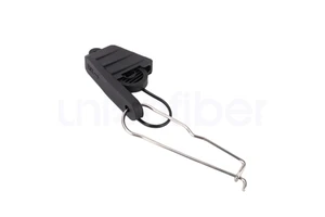 Outdoor Installation Drop Wire Clamp Wedge Type FTTH Fiber Cable Support UV Protected Plastic Stainless Steel Bail Accessory