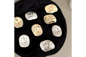 Creative Silver-gold Plated Special-shaped Metal Transparent Folding Adhesive Mobile Phone Back Support