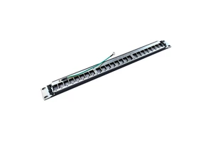 1U 24 Ports FTP Blank Ethenet Copper Patch Panel for 19'' Rack with Shutter and Earthing