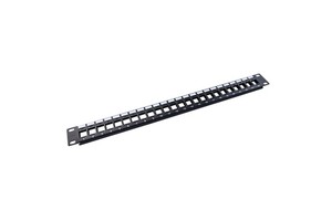 24 Port Cat6 UTP RJ45 Patch Panel 1U 19 Inch Rack Mount Network with Cable Manager