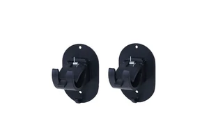 ABS Plastic Adhesive Drill-Free Wall-Mounted Single Tier Living Room Large Curtain Rod Holder with Hanger Hook