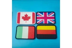 Wholesale Fabric Patch with Hook and Loop Backing Removable Velcroes Back Custom Embroidered Flag Patch Badge