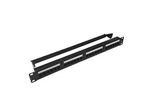 K&R CAT.6 Integrated Gigabit 1U Six-Category 24-Port Unshielded Cold Rolled Steel Network Patch Panel