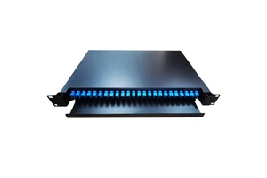 19 Inch Rack Mount 1U 12 Ports 24 Cores SC/UPC Fiber Optic Patch Panel ODF