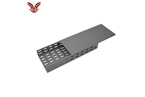 HUAPENG Perforated Cable Tray Direct Factory Carbon Steel Powder-Coated Custom Fire-Resistant Slotted Cable Tray