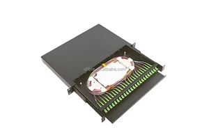 Factory supply 1U 19inch ODF 24 ports Fiber Optic patch panel