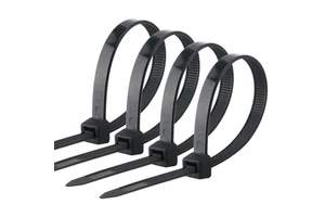 Nylon Cable Ties Tie Wraps Zip Ties 100pcs Per Pack Self-locking 7.87 Inch 3.6mm Black White Colors PA 66 CE Certified Cables