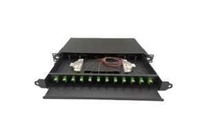 OEM Factory 12 Port Sc Fiber Patch Panel Fully Populated Single Mode Fibre Patch Panel