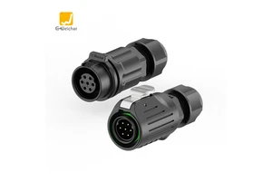 LP 16 Male Female Waterproof Plug Connector Electric Wire Waterproof Plug Connector 7 Pin Waterproof Dc Power Connector