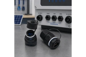 HD PV Solar COM Connector RJ45 Connector RJ45 Panel Cable Connector with Dust-proof Cap