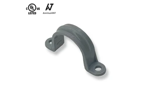 Heavy Duty Listed CUL Certified 3/4'' Rigid PVC Two-Hole Wire Rope Clip-Gray Secure Cable Management Conduit Fitting