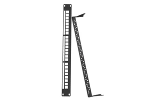 Wholesale Blank Patch Panel 24 Port Cat6 Cat5e Cat6a Keystone Jack Blank Patch Panel RJ45 Network Wiring Metal Patch Panel