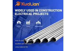 KUALIAN Corrosion Resistant Galvanized Electrical Conduit Metal Wire Tube For Municipal Construction