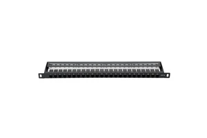 Cold rolled steel 24 Port CAT6 Keystone Patch Panel Straight Through Network Patch Panel