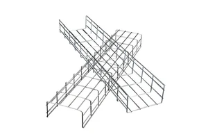 JS Industrial Hot-Dip Galvanized Steel Wire Mesh Cable Tray With Corrosion Resistance Accessories For Cable Laying Construction
