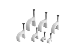 CHK-10MM Cable Clips Black and White Plastic Cable Clips with Steel Nail 10MM Size
