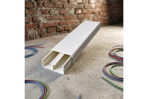 Split Cable Trunking PVC Divided Wire Duct with Center Divider White Raceway Conduit for Electrical Panel Wiring
