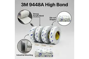 3M 9448A Heat-Resistant Strong High Bonding Double Sided Copper Acrylic Adhesive Die Cut Textured Foam Masking Tape