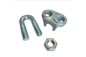 Colorful Zinc Plated M5 Cable Clamp Two-Hole Wire Rope Clip