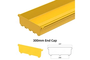 End Cap of 300mm Fiber Cabel Duct Tray Terminator for Decorative Cover