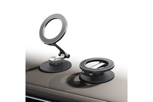 LISEN 360 Rotation Suction Car Mount Foldable Magnetic Phone Holder for iPhone 16 Pro Max Samsung S25 Dashboard Windshield