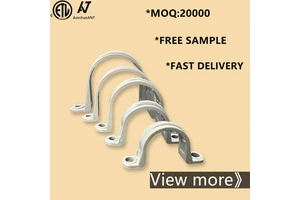 1/2 Inch PVC Wire Rope Clip Double Holes Gray for Cable Fixation Tape Clamp Double Holes Gray Pvc Clamp