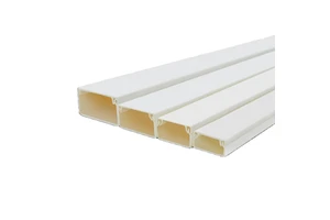 PVC Plastic Cable Conduits, Waterproof and Insulated Protective Cable Trays with Stickers for Office Customization, Cable Trays