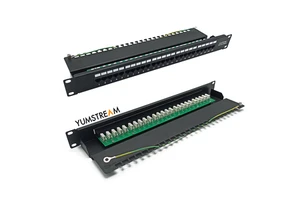 1U Audio Patch Panel 25 Port Patch Panel Cat3 Rj11 Voice Patch Panel for Telephone