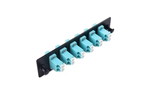 Hot Sale 12 Port LC Duplex Fiber Patch Panel OM3 OM4 Multimode SM Single Mode 6 Adapters LGX Box Compatible