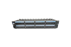 High-Density 48 Port 1U Network Patch Panel | Cat5e RJ45 Distribution Frame for 5G/WiFi