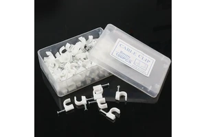 YDSL-4mm Circle Cable Clips Plastic Wire Clips PE 100pcs
