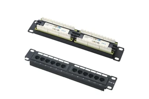 Fiber Optic Data Patch Panel CAT6 12 24 48 Port Network Patch Panel for Data Center Rack Mount Use