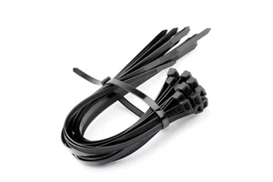 Factory 17.7-inch Self-Locking Zip Ties 7.6x450mm Heavy Duty Nylon Cable Ties 120lbs Tensile Strength Black White Plastic Tie