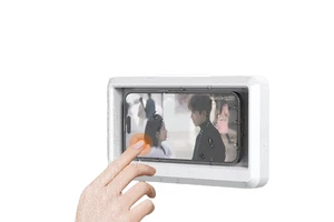 New Products Bathroom Anti-Fog Waterproof Phone Holder Sticky Wall Mounted 360 Degree Rotating Shower Mobile Phone Stand