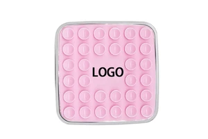 New Arrival Silicone Suction Cup Phone Holder Double-sided Magnetic Portable Waterproof Mobile Stand for iPhone Custom Logo