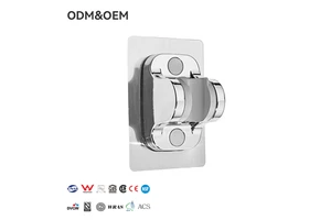 FANSKI in Stock Modern ABS Chrome Surface Wall-Mounted Adjustable Shower Hand Holder with Strong Adhesive Bracket for Bathroom