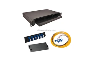 Factory Price 1U 19inch 12 24 32 48ports Rack Mounted ODF Televes Model Fiber Optic Patch Panel